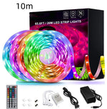 LED Strip Lights Lamp 5050 RGB Flexible Tape Diode 5M Controller Room Decor TV Computer BackLight Decoration Christmas