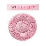 Fluffy Donut Dog Bed | Cozy Plush Cushion for Small & Large Pets | Washable & Calming Design