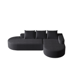 Modern Curved Sofa ,Chenille Upholstered Sectional Sofa Couch Set,Modular 108.5 L Shaped Sectional Living Room Sofa Set With 3 Pillows,Free Combination Sofa Couch For Living Room,Bedroom