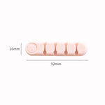 No Hole Punching Bear Pattern Silicone Data Cable Organizer