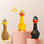 3pcs Latex Squeaky Chicken Dog Toys – Eco-Friendly TPR Chew Toys