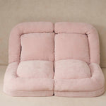 Convertible Fold-Out Single Sofa Bed,Pink,the Right Part Of The Complete Product.