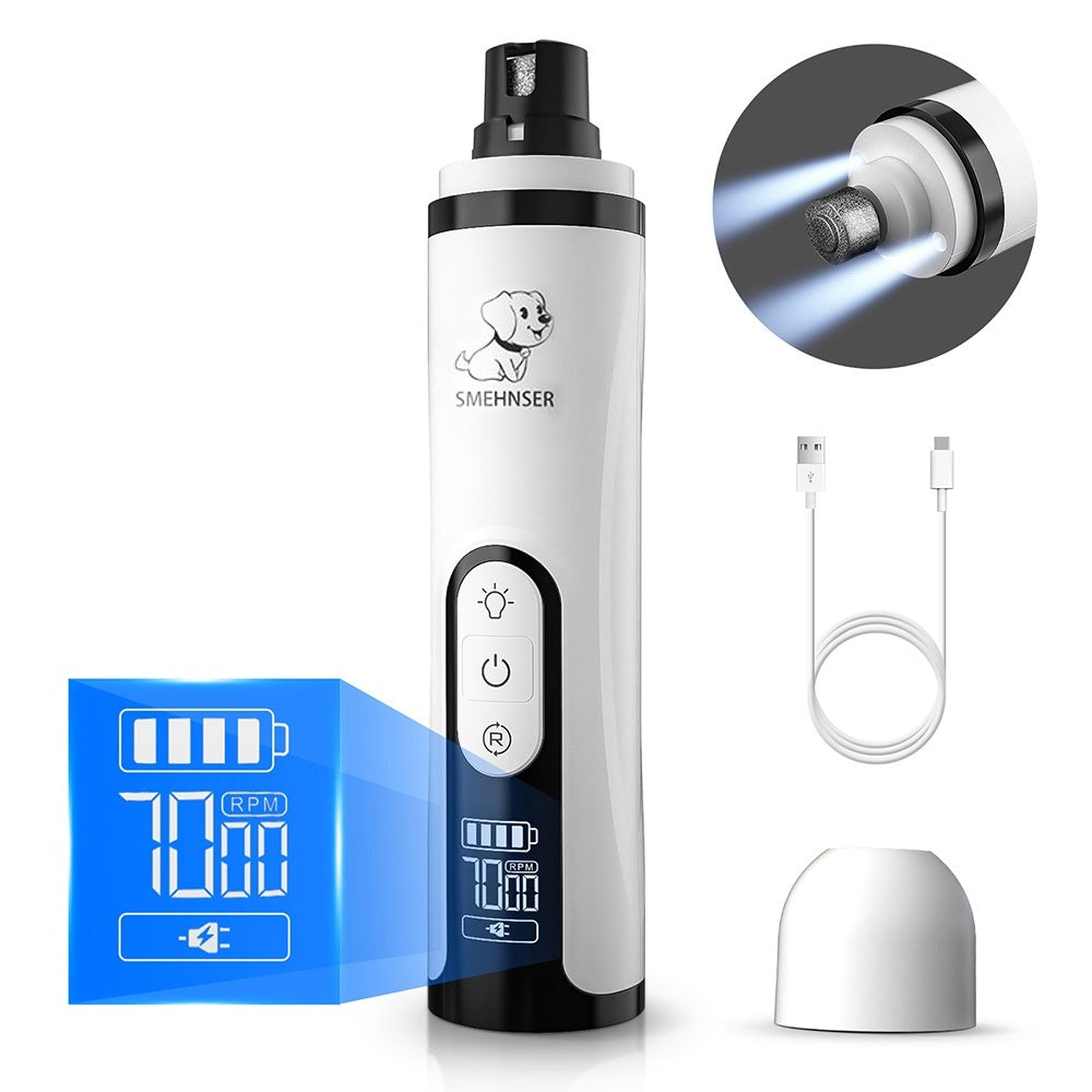 PawPerfect Electric Nail Trimmer - 3-Speed LED Precision for Hassle-Free Grooming