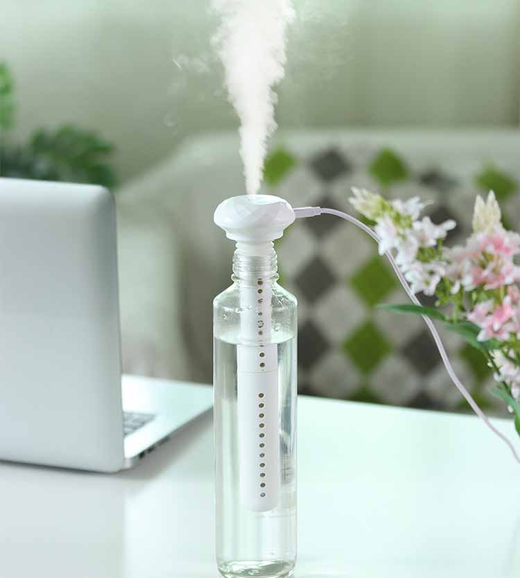 Humidificador de aire ultrasónico mini USB Lámpara LED Difusor de aceite esencial USB Purificador de coche Aroma Anion Mist Maker