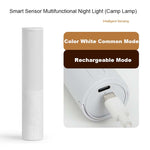White rechargeable night light with USB-C charging port and cable