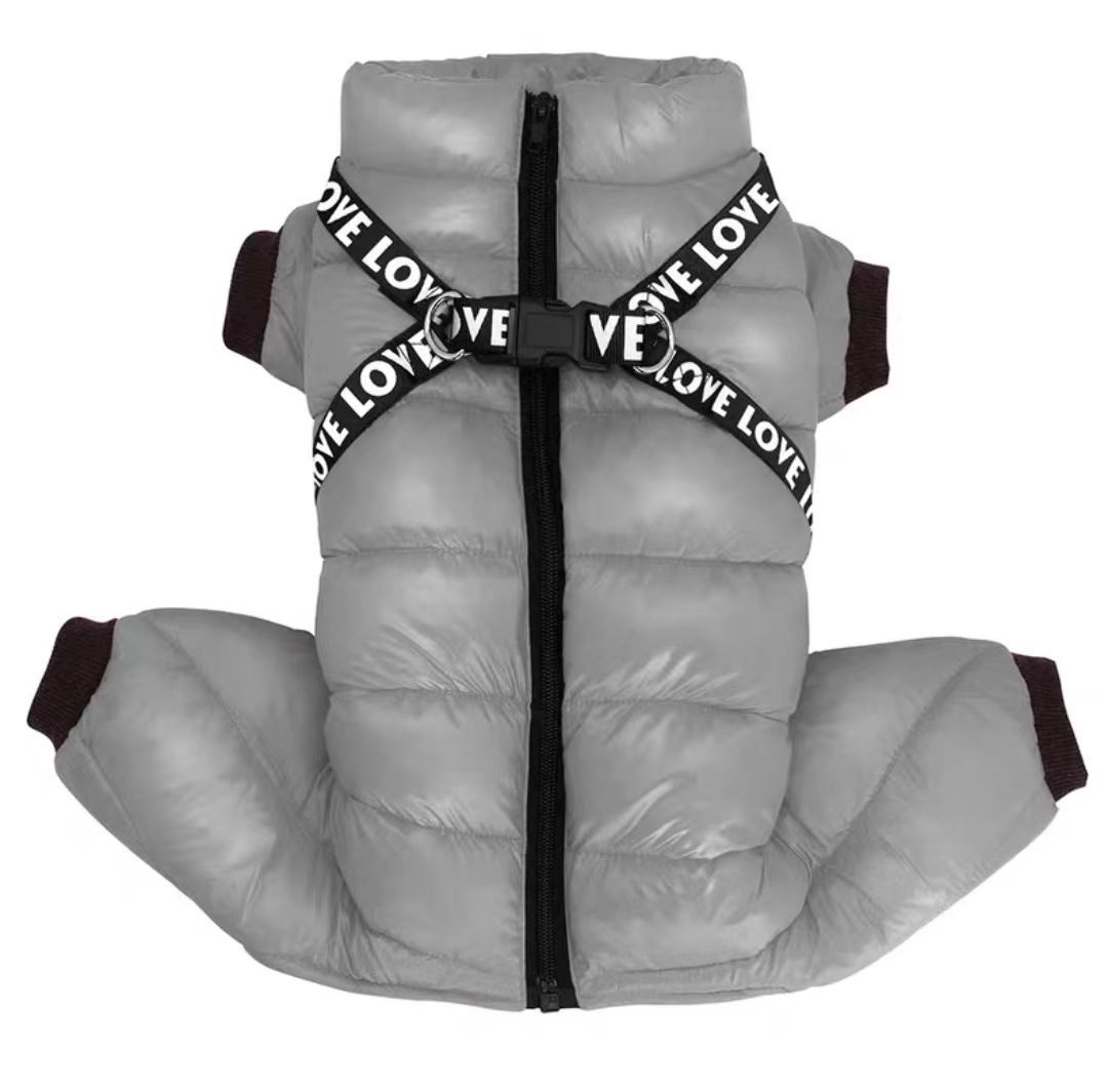 Furry Friends Cozy Windproof Thickened Four-Legged Pet Jacket