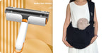 Portable lint roller hair remover with white handle and orange accent