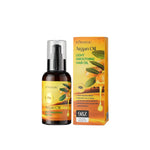Argan oil hair oil pump bottle and light smoothing hair oil box