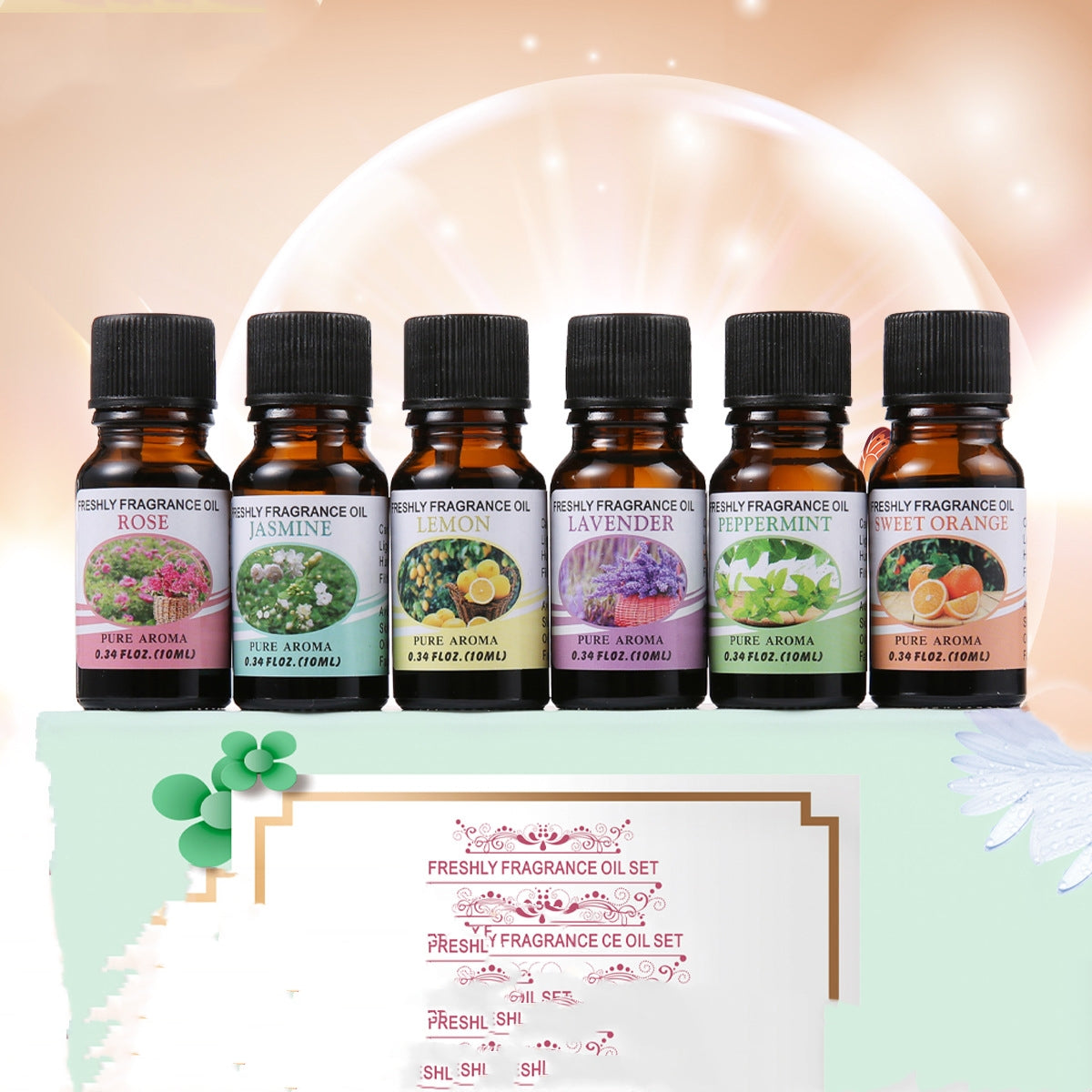 Piedra aromática Humidificador de aromaterapia soluble en agua Aceite de aromaterapia de naranja dulce de planta combinada