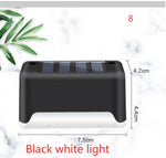 Nueva actualización Lámpara solar de valla LED impermeable Luces solares de cubierta Luz solar de paso al aire libre para escaleras de patio, camino de jardín, patio de paso