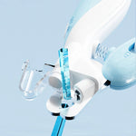 Pet LED nail grinder tool head with clear guard and blue sanding band