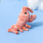 Electric Jumping Shrimp Cat Toy – USB Rechargeable Plush Lobster