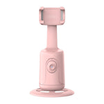 AI face tracking phone gimbal on base, pink