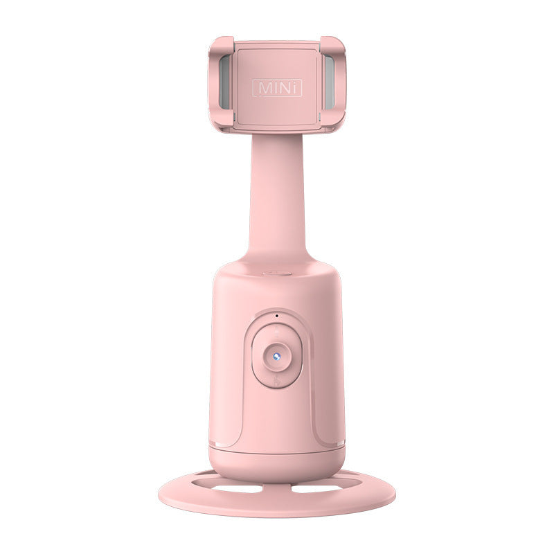 AI face tracking phone gimbal on base, pink