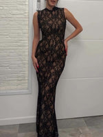 Elysian Lace-Trimmed Sleeveless Dress - Effortless Elegance for Every Occasion