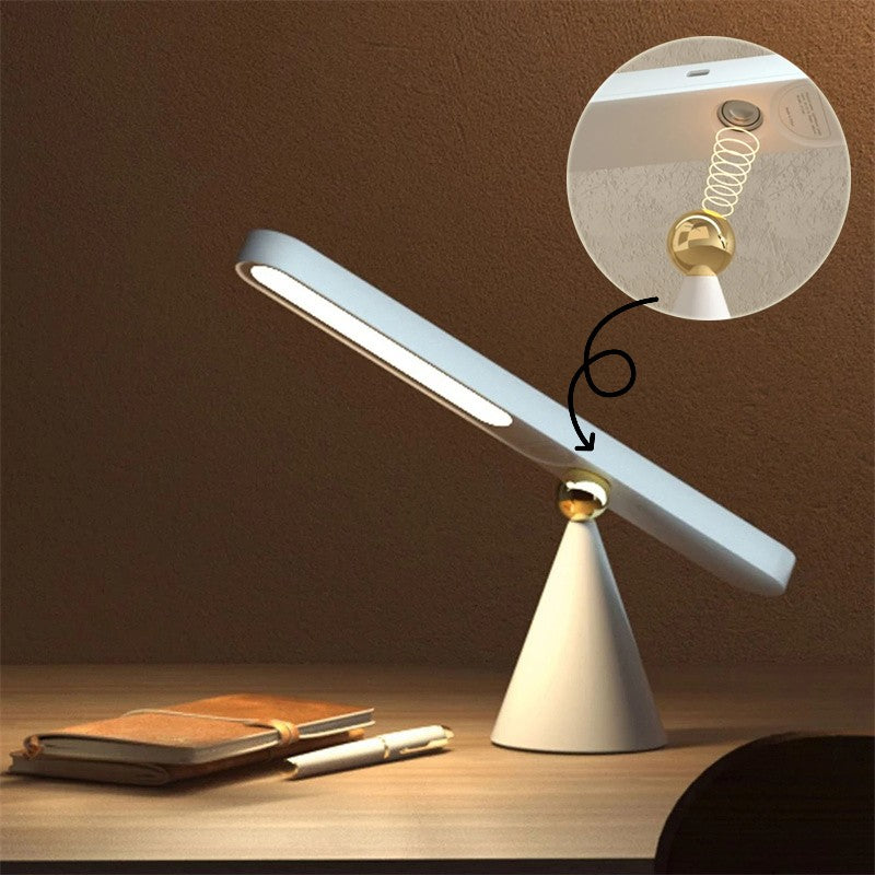 Lámpara de mesa de lectura, lámpara de escritorio geométrica creativa, lámpara de pared inalámbrica, luz de noche pequeña de succión magnética multifuncional