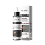 HUNMUI exfoliating black rice ampoule bottle beside product box