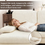 U-shaped Combination Sofa, Double Lounge Chair, Chenille Fabric 4-seat Living Room Furniture