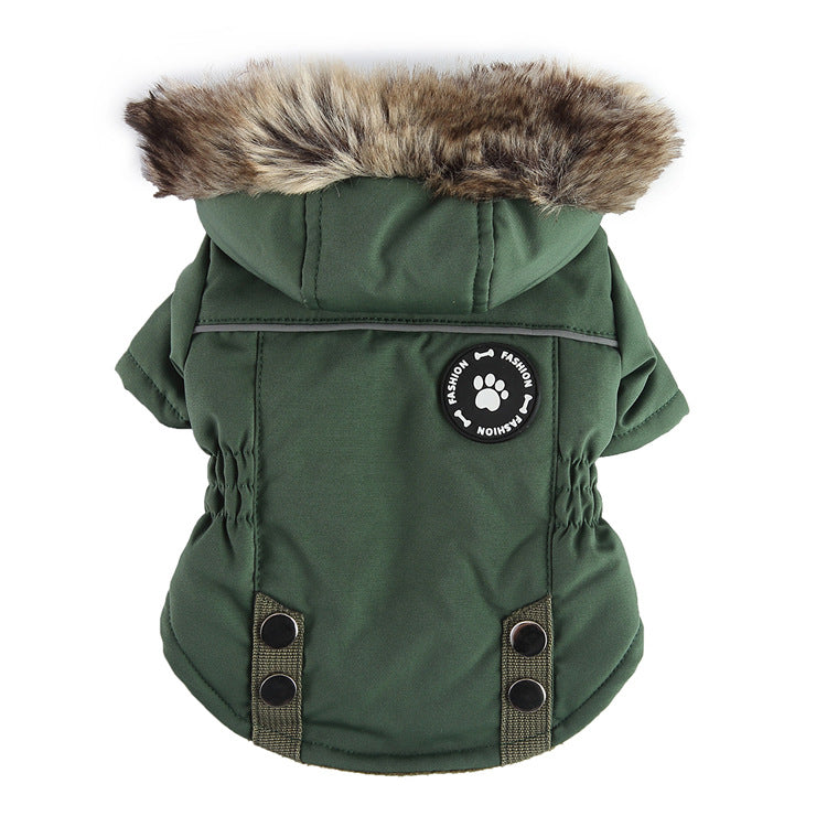 Dog Winter Zipper Jacket – Cotton Warm Pet Coat