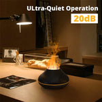 Nuevo difusor de aroma de llama volcánica, lámpara de aceite esencial de 130 ml, humidificador de aire portátil USB con luz nocturna de color, nebulizador y luz LED