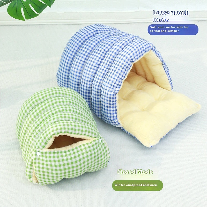CozyPaws Enclosed Cat Nest - Four Seasons Removable & Washable Sleeping Bag with Extra Space