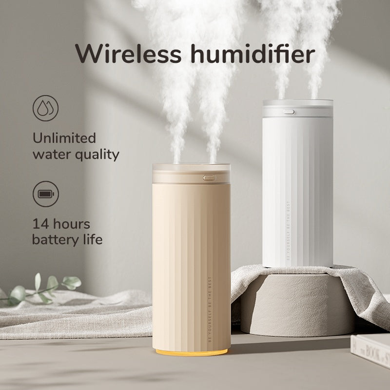 Humidificadores pequeños Humidificador de escritorio de 500 ml Función de luz nocturna Funcionamiento silencioso Difusor de aroma eléctrico Humidificador de aire para coche