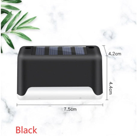Nueva actualización Lámpara solar de valla LED impermeable Luces solares de cubierta Luz solar de paso al aire libre para escaleras de patio, camino de jardín, patio de paso