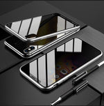 Anti-Peep Magnetic Privacy Glass Phone Case – Flip Style