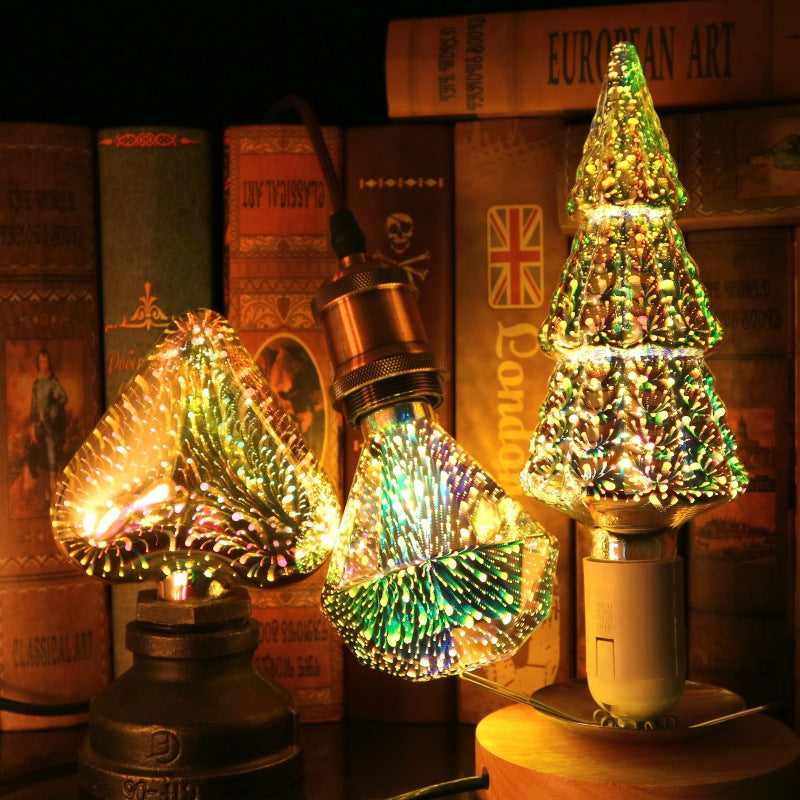 Ampoule décorative Feux d'artifice 3D Lumières de Noël Décorations de Noël pour la maison