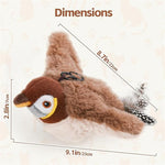 Interactive Chirping Bird Cat Toy – Rechargeable Flapping Feather Toy
