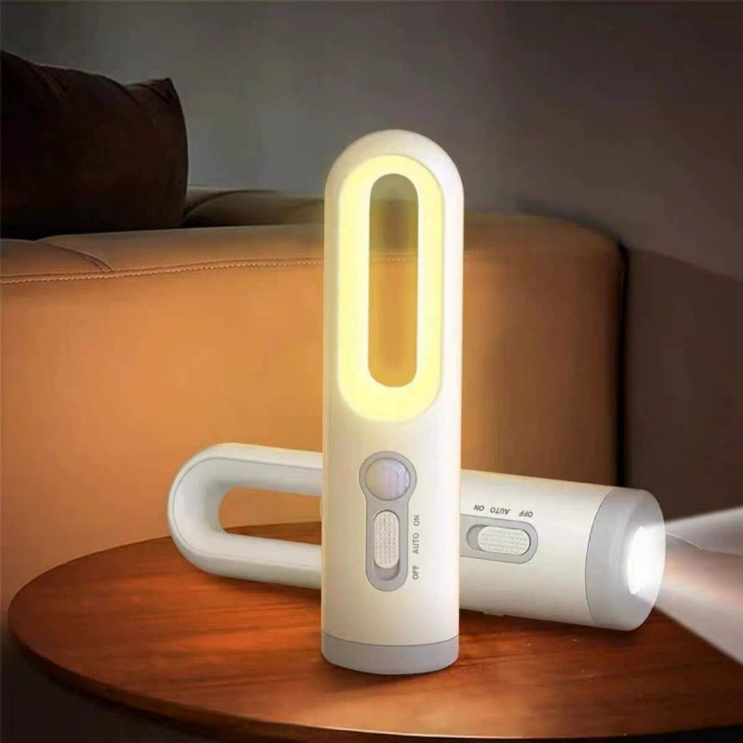 Luz nocturna con sensor de cuerpo humano, luz ambiental, iluminación para camping al aire libre, recargable, lámpara de cabecera con control de luz para el hogar, luz LED