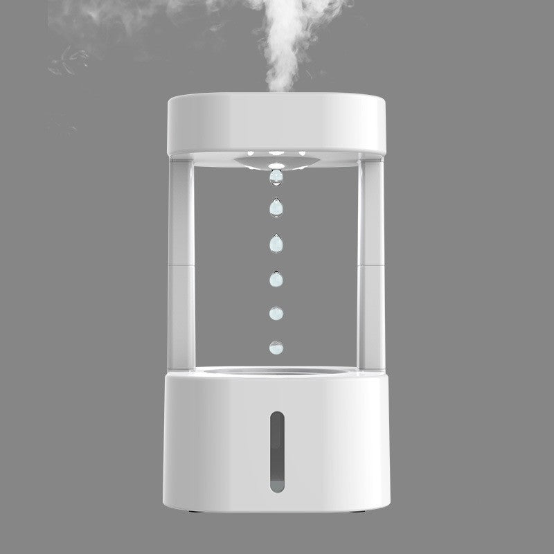 Humidificador creativo antigravedad con gota de agua, pulverizador de niebla para aire acondicionado, silencioso para dormitorio y oficina, con tanque de agua de 580 ml
