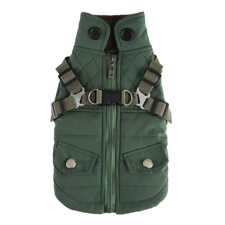 Dog Winter Zipper Jacket – Cotton Warm Pet Coat