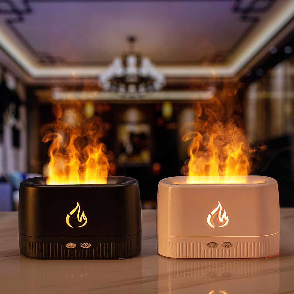 Humidificador con máquina de aromaterapia de llama simulada