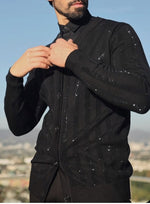 DazzleMen Sequin-Embellished Cardigan | Effortlessly Stylish & Eye-Catching