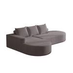 Modern Curved Sofa ,Chenille Upholstered Sectional Sofa Couch Set,Modular 108.5 L Shaped Sectional Living Room Sofa Set With 3 Pillows,Free Combination Sofa Couch For Living Room,Bedroom