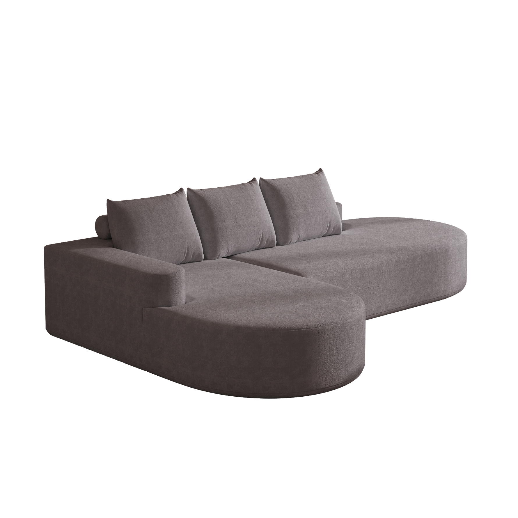 Modern Curved Sofa ,Chenille Upholstered Sectional Sofa Couch Set,Modular 108.5 L Shaped Sectional Living Room Sofa Set With 3 Pillows,Free Combination Sofa Couch For Living Room,Bedroom