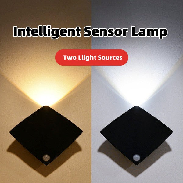 Lámpara de pared inalámbrica USB recargable con sensor de movimiento, luces nocturnas para decoración del hogar, dormitorio, porche, balcón, pasillo