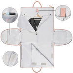White foldable waterproof duffle bag open flat with inner pockets and side compartments