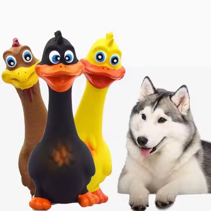 3pcs Latex Squeaky Chicken Dog Toys – Eco-Friendly TPR Chew Toys