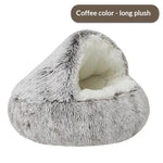 CozyNest Semi-Closed Cat Bed | All-Season Comfort for Small Dogs & Cats | Warm & Inviting Winter Retreat