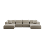 Sofá de nube de esponja de gran tamaño, juego de sofá seccional tapizado moderno, juego de sofá modular en forma de L de 162 pulgadas para sala de estar con 6 almohadas, sofá de combinación libre para sala de estar, dormitorio