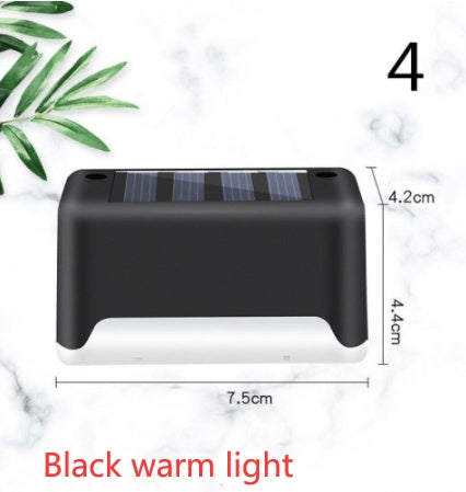 Nueva actualización Lámpara solar de valla LED impermeable Luces solares de cubierta Luz solar de paso al aire libre para escaleras de patio, camino de jardín, patio de paso