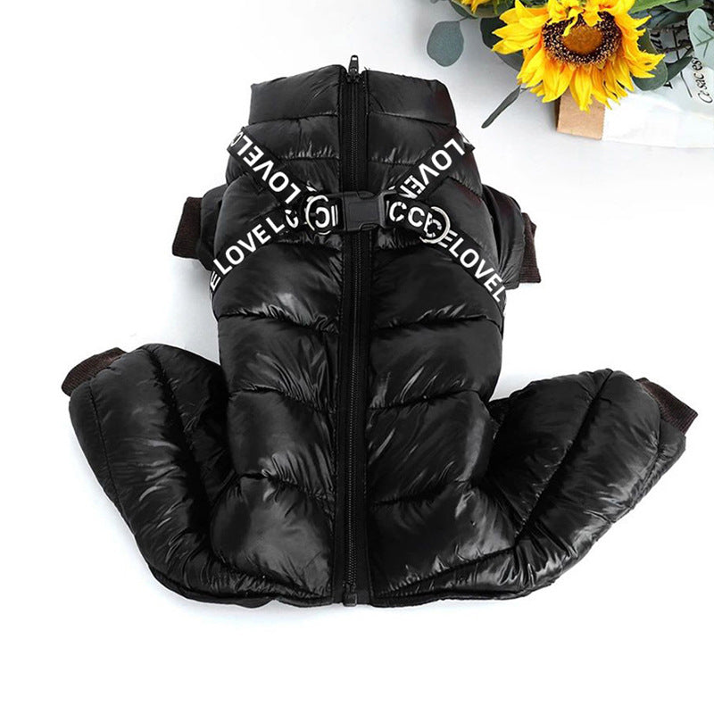 Furry Friends Cozy Windproof Thickened Four-Legged Pet Jacket