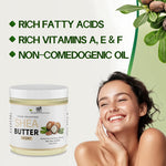 Ivory shea butter body butter jar with white lid and beige cream.