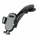 360° rotatable car phone mount with gray cradle and black base