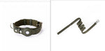 Dark green leather pet collar with AirTag holder, metal clasp, and adjustable strap