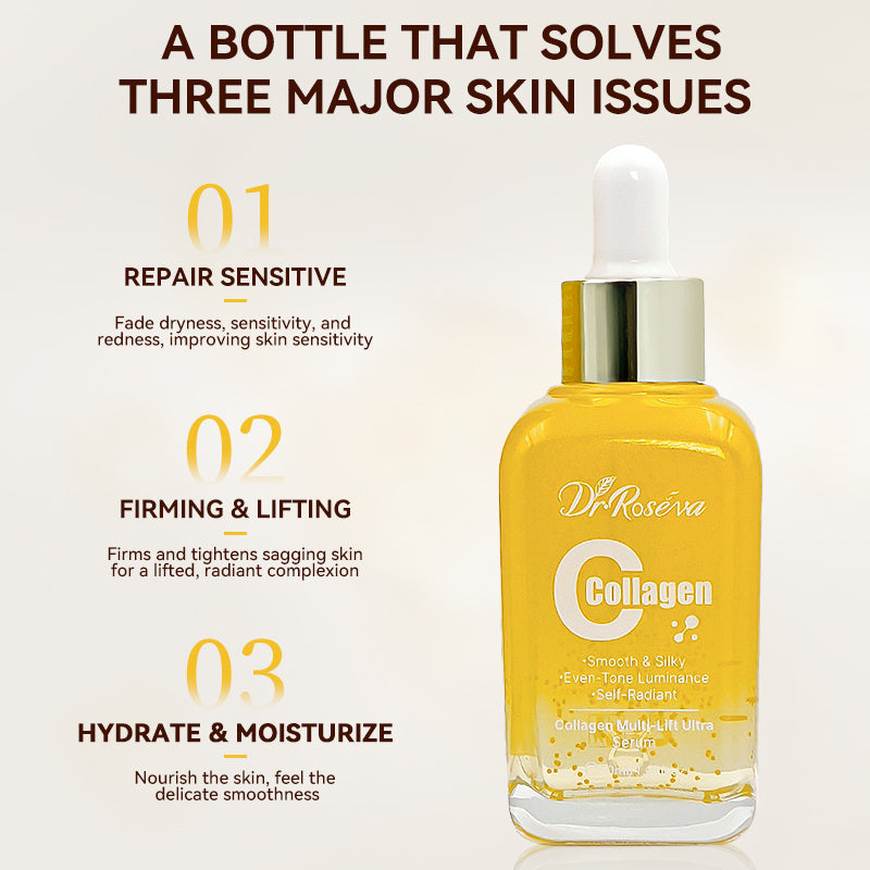 DR.Roséva collagen multi-lift ultra serum bottle with white dropper