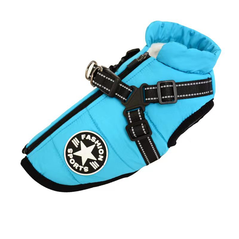 Pawsitive Vibes Waterproof Winter Dog Coat with Harness - Warm & Stylish Jacket for Big Dogs, Chihuahuas & Labradors