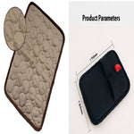 Pet cooling pad with bubble-textured quilted surface, dark brown border, beige color